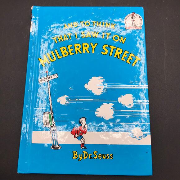 Vintage Dr. Seuss Easy Reader Books Set of 5 Bears on Wheels Mulberry St 1 Fish - Picture 5 of 9